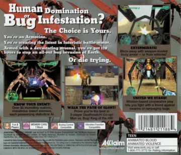 Armorines - Project S.W.A.R.M. (EU) box cover back